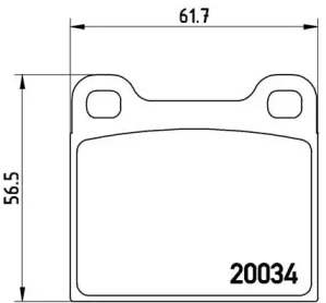 Комплект тормозных колодок, дисковый тормоз P59001 BREMBO – фото