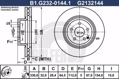 Тормозной диск B1G23201441 GALFER – фото