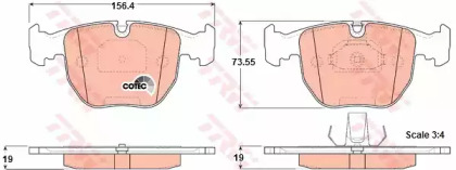 Комплект тормозных колодок, дисковый тормоз GDB1261 TRW – фото