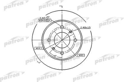 Тормозной диск PBD2592 PATRON – фото