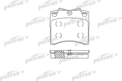 Комплект тормозных колодок, дисковый тормоз PBP722 PATRON – фото