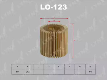 LO123 LYNXAUTO Масляный фильтр – фото