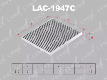 Фильтр, воздух во внутренном пространстве LAC1947C LYNXAUTO – фото