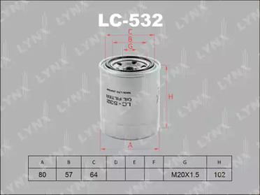 Масляный фильтр LC532 LYNXAUTO – фото