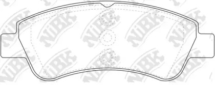 Комплект тормозных колодок, дисковый тормоз PN0364 NIBK – фото