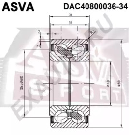 Подшипник ступицы колеса DAC4080003634 ASVA – фото