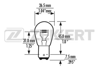 Лампа накаливания, фонарь указателя поворота LP1089 ZEKKERT – фото