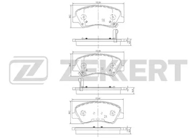 BS1910 ZEKKERT Комплект тормозных колодок, дисковый тормоз – фото