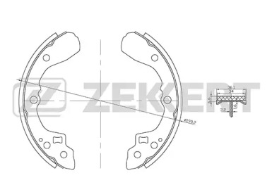 BK4250 ZEKKERT Комплект тормозных колодок – фото