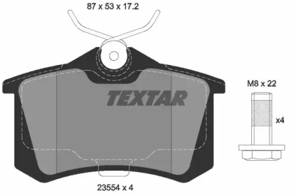 Комплект тормозных колодок, дисковый тормоз 2355402 TEXTAR – фото