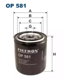 Масляный фильтр OP581 FILTRON – фото