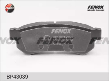 Комплект тормозных колодок, дисковый тормоз BP43039 FENOX – фото